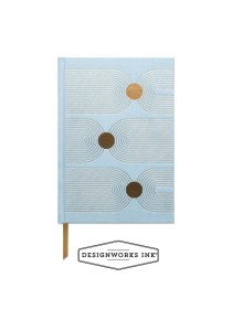 JB58-1012EU Hard Cover Suede Cloth Journal - Arch Dot Blue